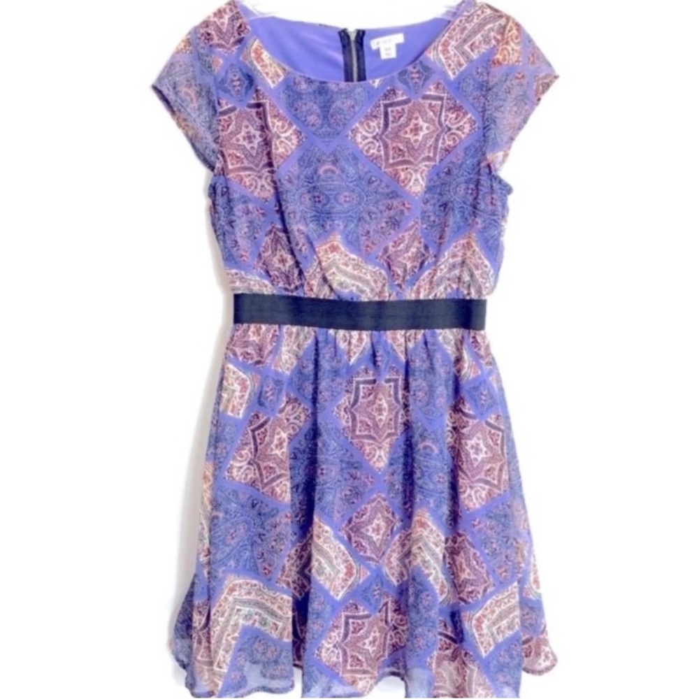 Xhilaration Lavender Paisley Dress Sz M
